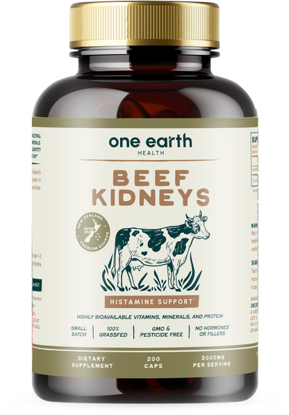 New Zealand Grass-Fed Beef Kidney Supplement — Natural DAO Enzyme for Histamine & Kidney Support