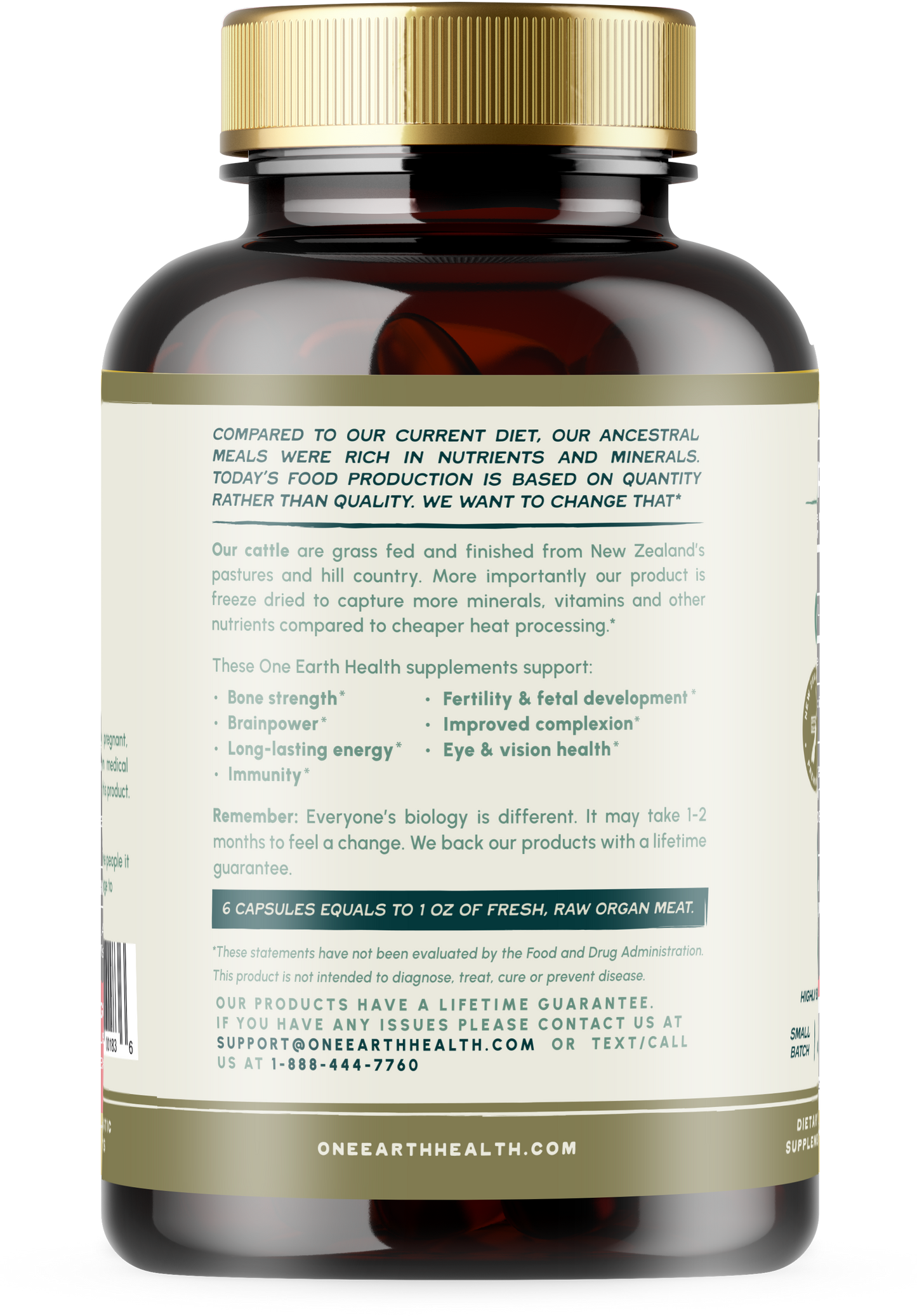 New Zealand Grass-Fed Beef Organ Complex — 5 Organs for Energy, Immunity & Hormone Support