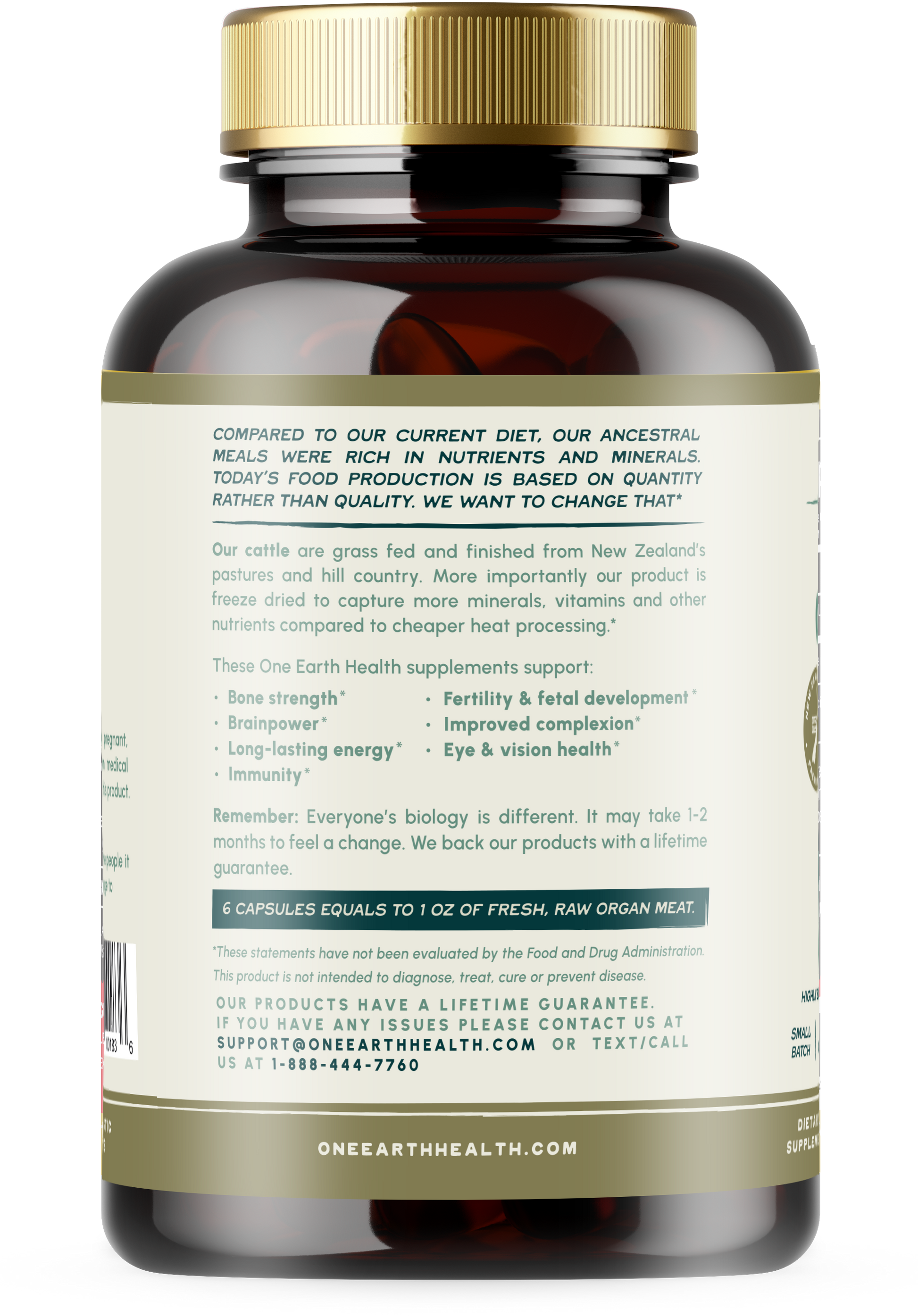 New Zealand Grass-Fed Beef Organ Complex — 5 Organs for Energy, Immunity & Hormone Support
