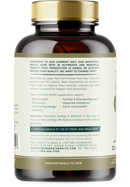 New Zealand Grass-Fed Beef Organ Complex — 5 Organs for Energy, Immunity & Hormone Support