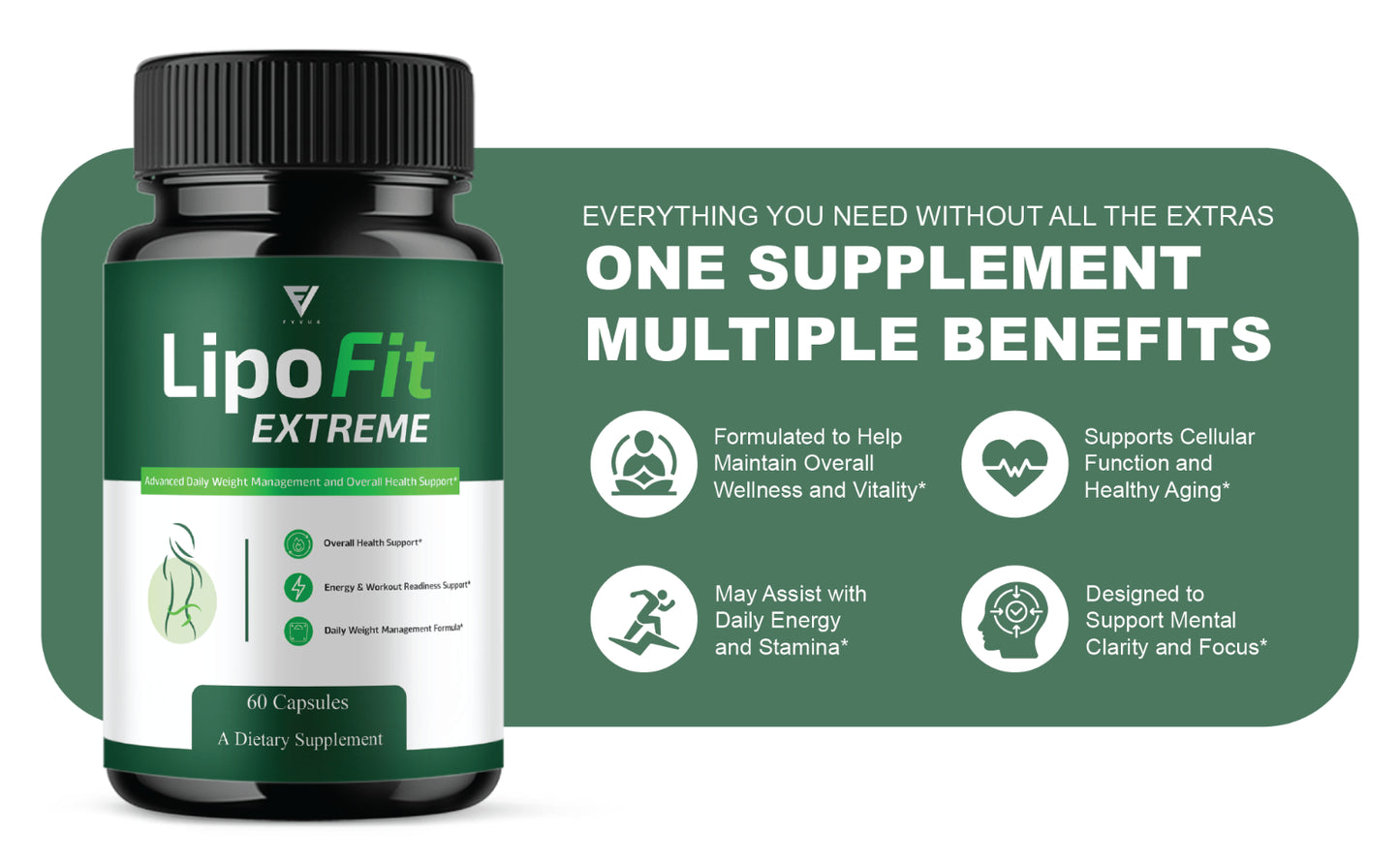 Lipofit Extreme Premium Wellness Supplement, Lipo Fit (60 Capsules)
