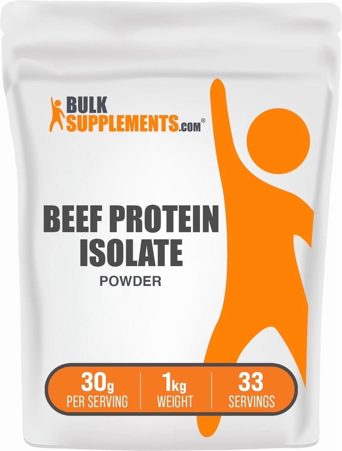 Bulksupplements Beef Protein Isolate Powder - Beef Protein Powder, Dairy Free & Lactose Free - 30G per Serving, 1Kg (2.2 Lbs)