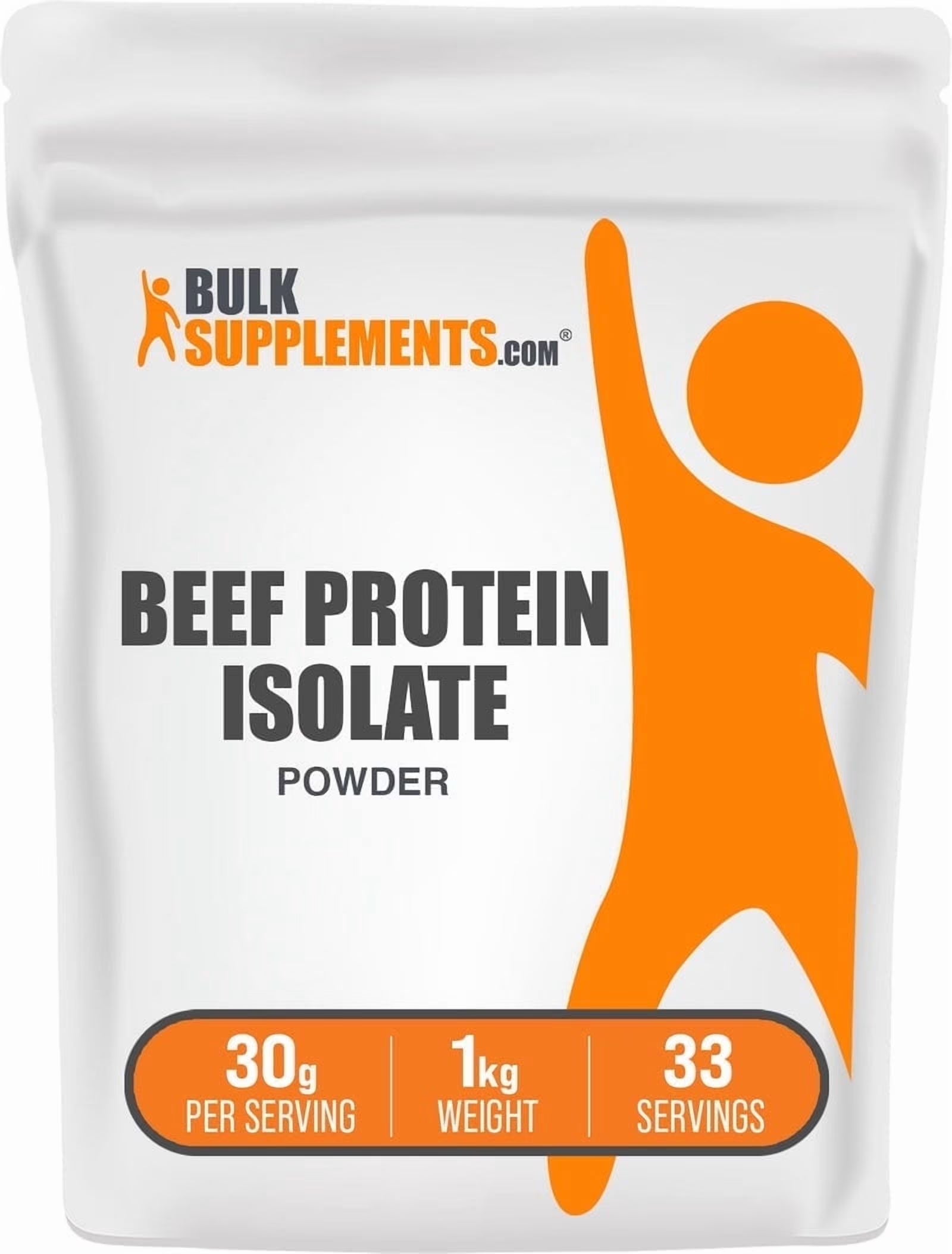 Bulksupplements Beef Protein Isolate Powder - Beef Protein Powder, Dairy Free & Lactose Free - 30G per Serving, 1Kg (2.2 Lbs)