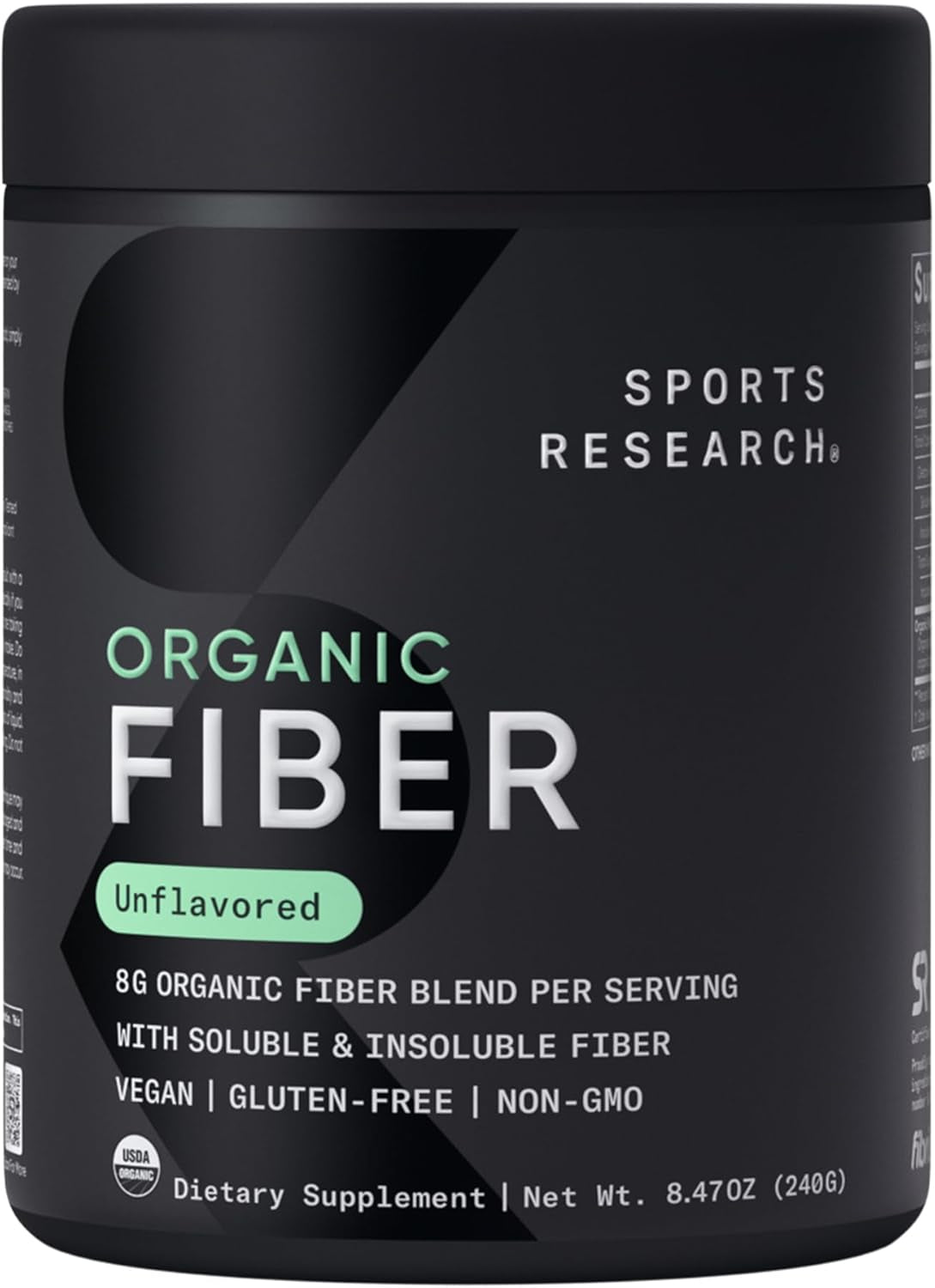 ® Organic Fiber Unflavored – Organic Fiber Powder - Daily Psyllium Husk and Prebiotic Agave Inulin, Helps Maintain Regularity* with Soluble & Insoluble Fiber - Easy to Mix, 30 Servings