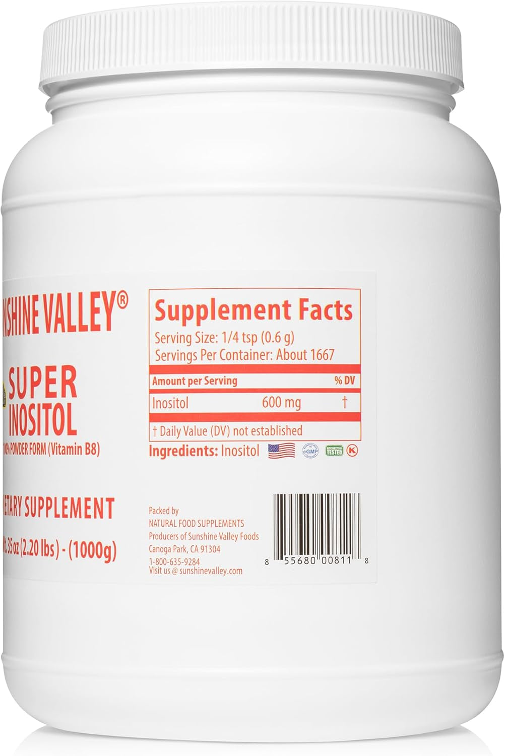 ® Super Inositol Powder – Dietary Supplement, Wellness & Healthy Lifestyle – Unflavored Powder – 35 Oz