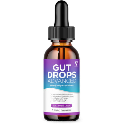 Gut Drops Supplement Gutdrops Maximum Strength Overall Wellness (2Oz)