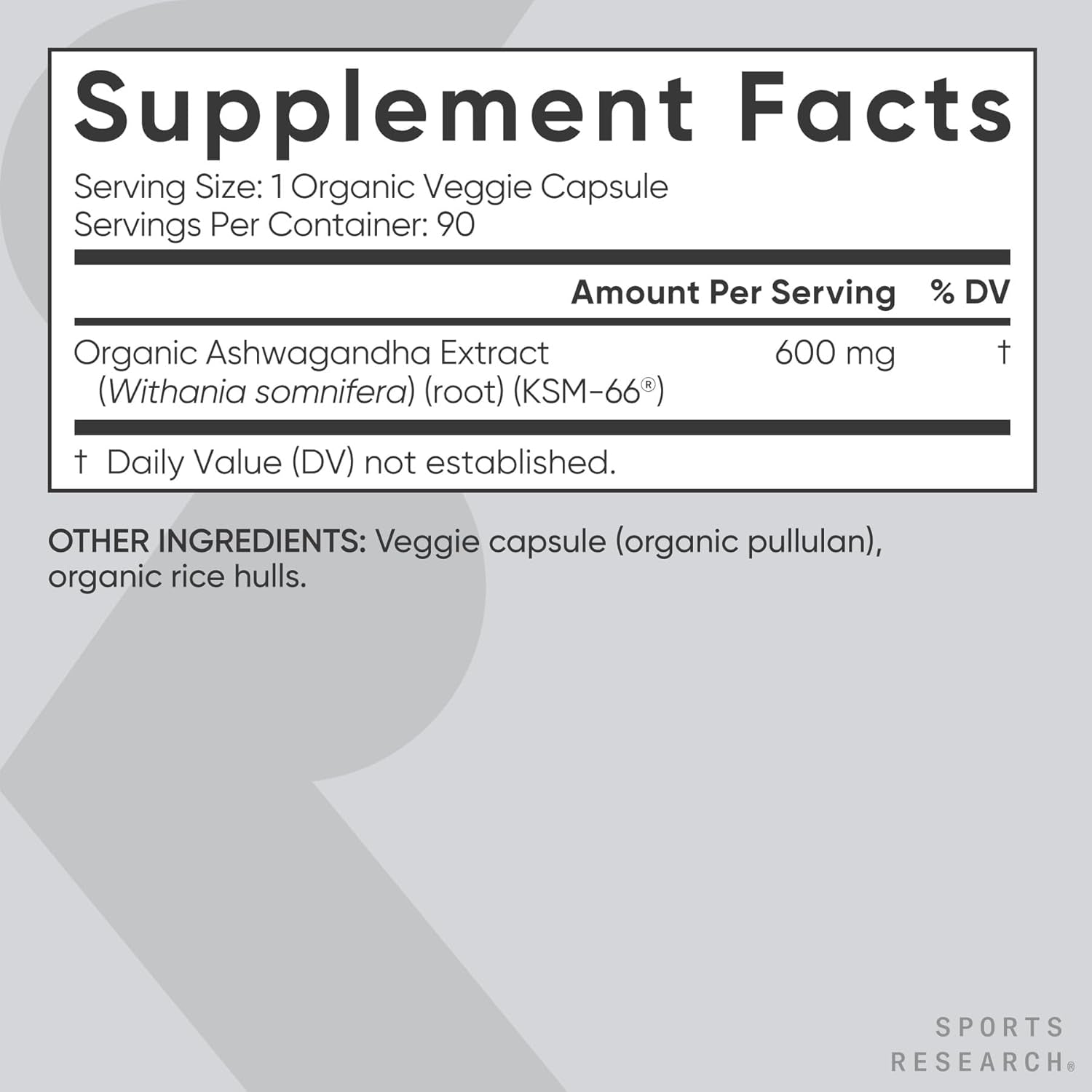 ® Organic Ashwagandha – Adaptogen for Relaxation, Calm & Sleep Support – Made with Organic KSM-66® – 600 Mg – Non-Gmo Verified, Gluten-Free, Certified Vegan – 90 Veggie Capsules