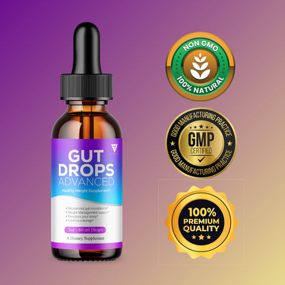 Gut Drops Supplement Gutdrops Maximum Strength Overall Wellness (2Oz)