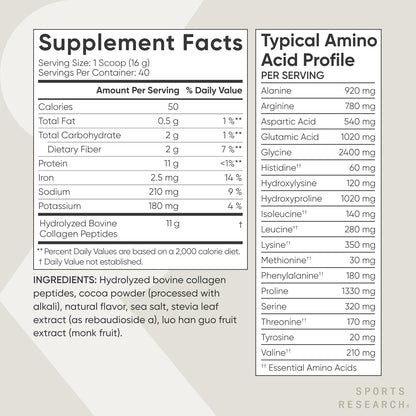 ® Collagen Peptides Protein Powder, 22.58Oz (Dark Chocolate) | Hydrolyzed Type 1 & 3 Collagen for Healthy Skin, Nails, & Joints - Grass-Fed, Non-Gmo, Gluten & Sugar-Free