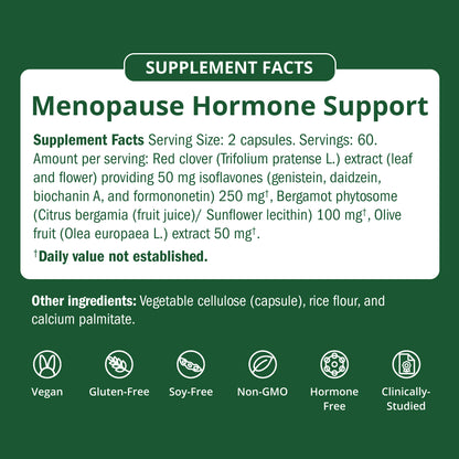 Menopause Essentials - Clinically Studied to Ease Hot Flashes - Bergamot & Olive Fruit Extract
