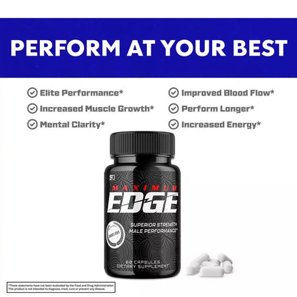 Maximum Edge Male Pills- Overall Wellness and Strength 60 Capsules
