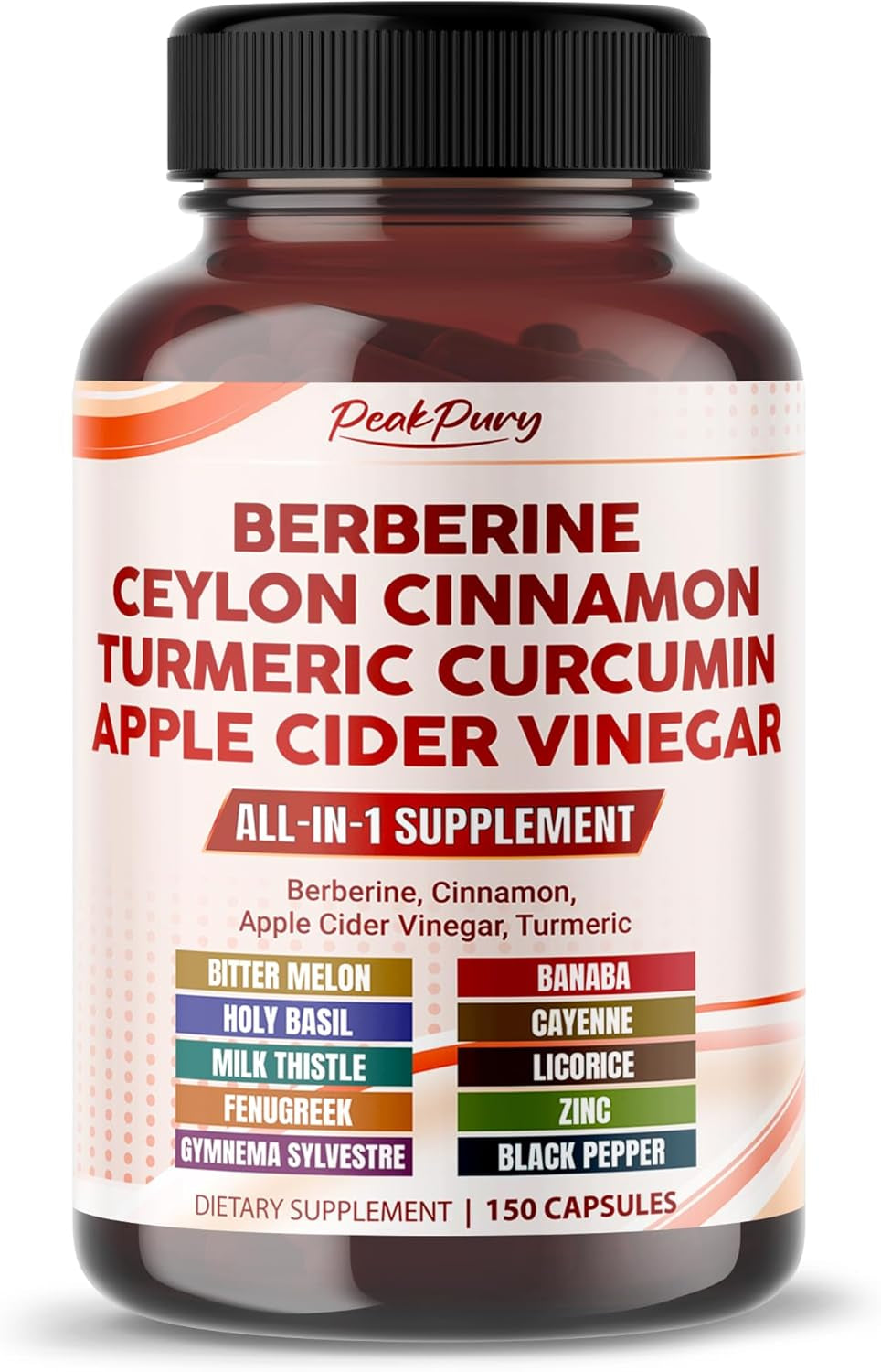 Berberine Cinnamon Apple Cider Vinegar Turmeric - Overall Wellness Support