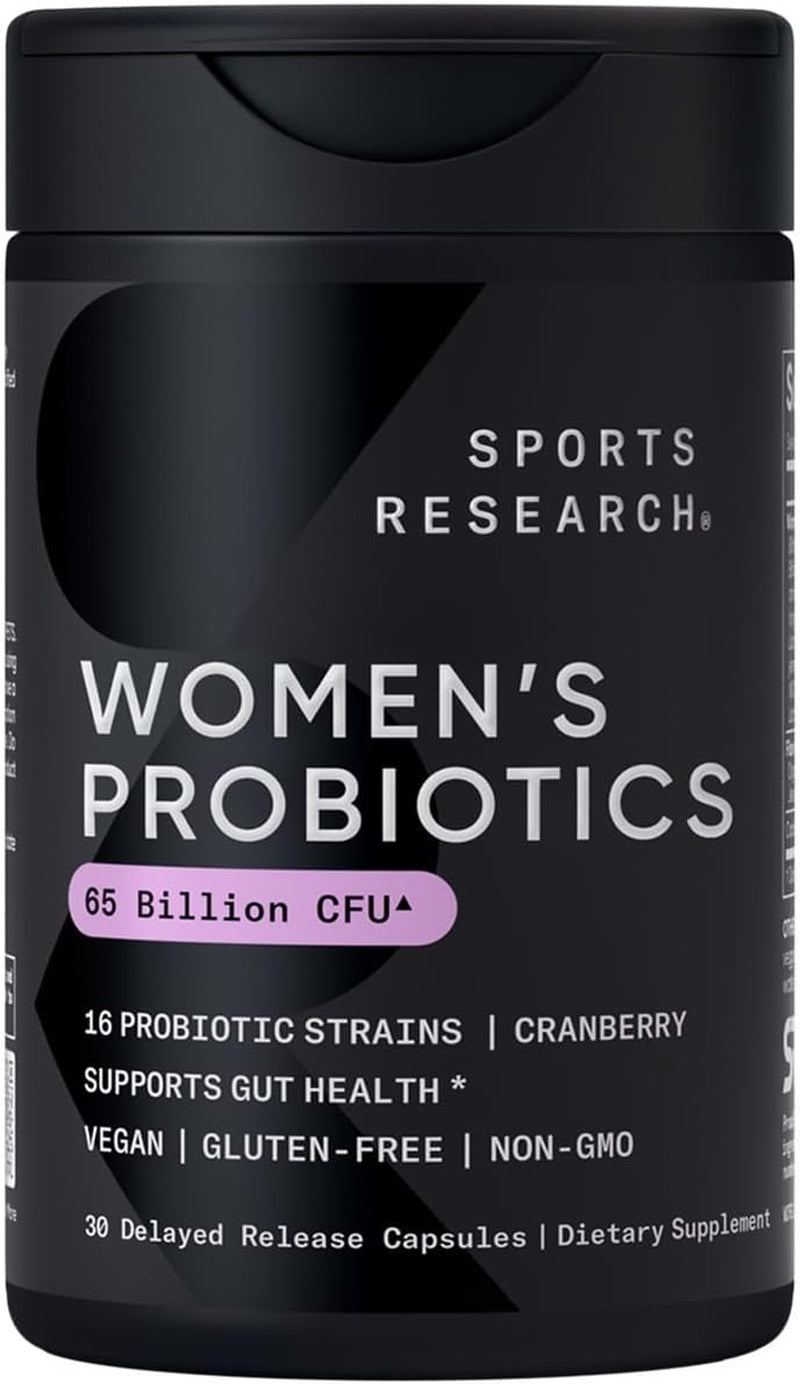 ® Women'S Probiotics 65 Billion CFU W/Prebiotics, 30 Count | Gut Health & Digestive Support, Probiotics for Women W/ Cranberry, Vegan Certified, Non-Gmo, Gluten-Free, 30 Servings