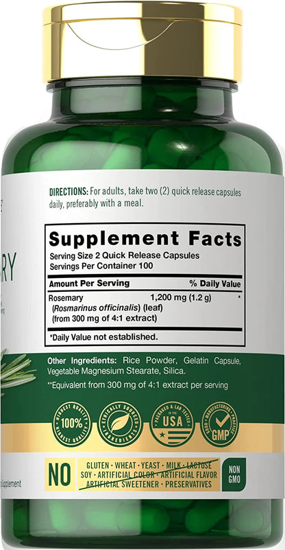 Rosemary Extract | 1200Mg | 200 Capsules | by