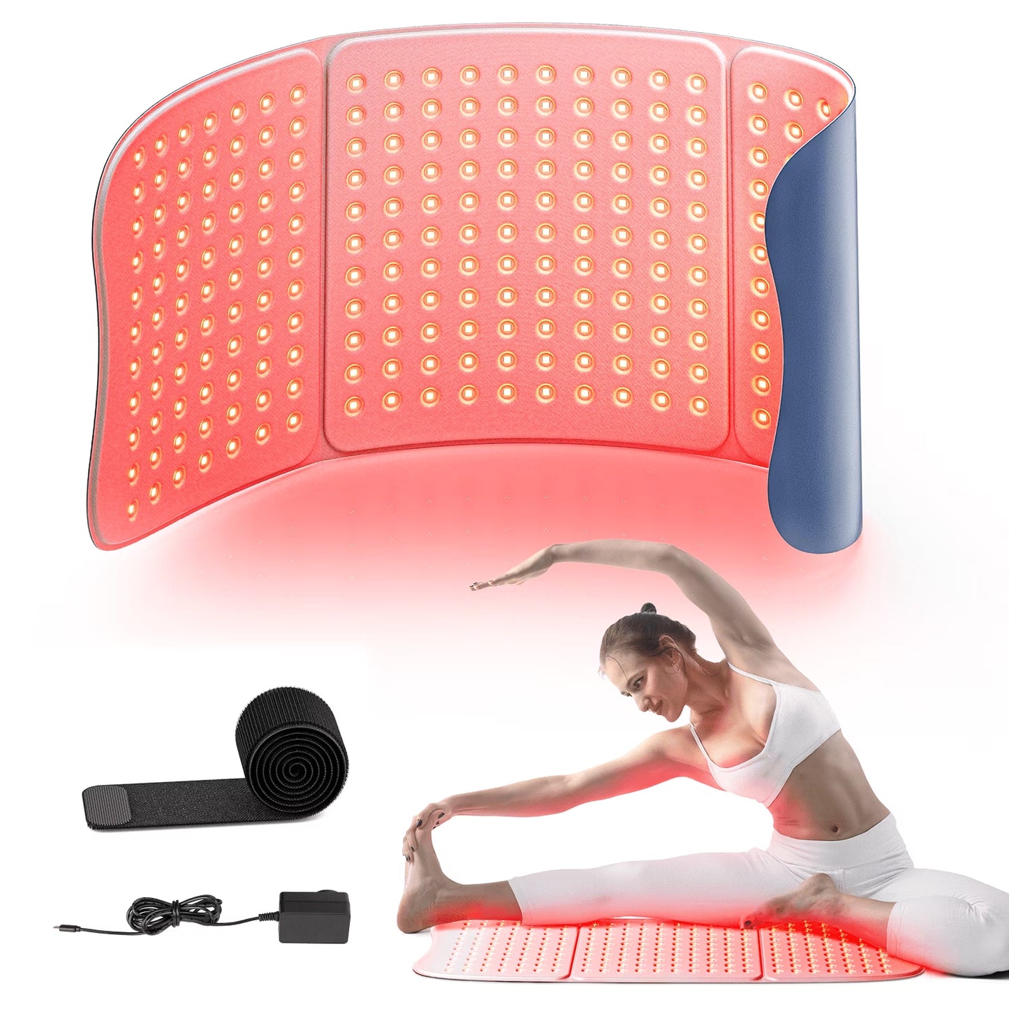 264LED Light Wellness Pad for Body, 660Nm & 850Nm Infrared Light Belt with Timer & 4 Modes, Large 30"X12" Home Wellness Device, 3 Brightness Levels + Aromatherapy Pouch