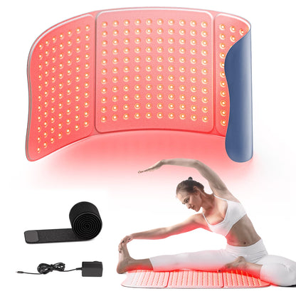 264LED Light Wellness Pad for Body, 660Nm & 850Nm Infrared Light Belt with Timer & 4 Modes, Large 30"X12" Home Wellness Device, 3 Brightness Levels + Aromatherapy Pouch
