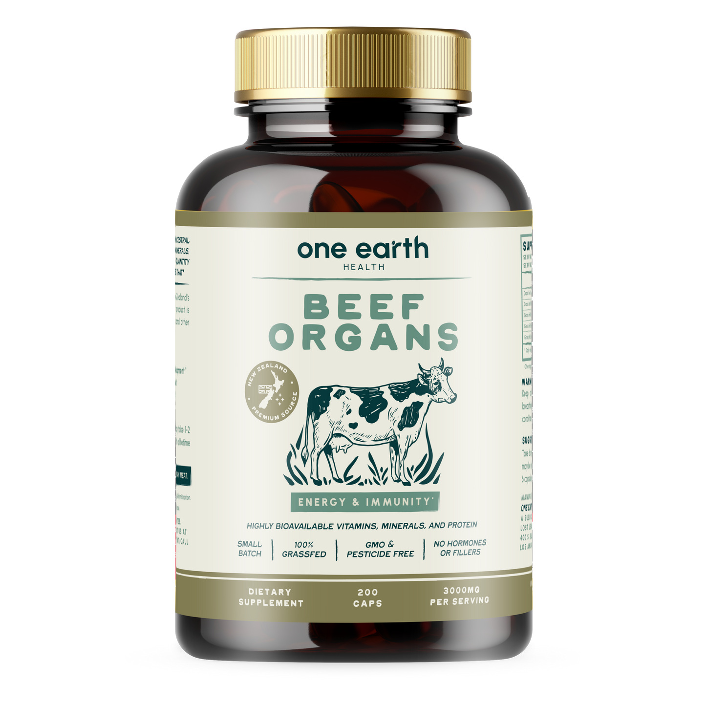 New Zealand Grass-Fed Beef Organ Complex — 5 Organs for Energy, Immunity & Hormone Support