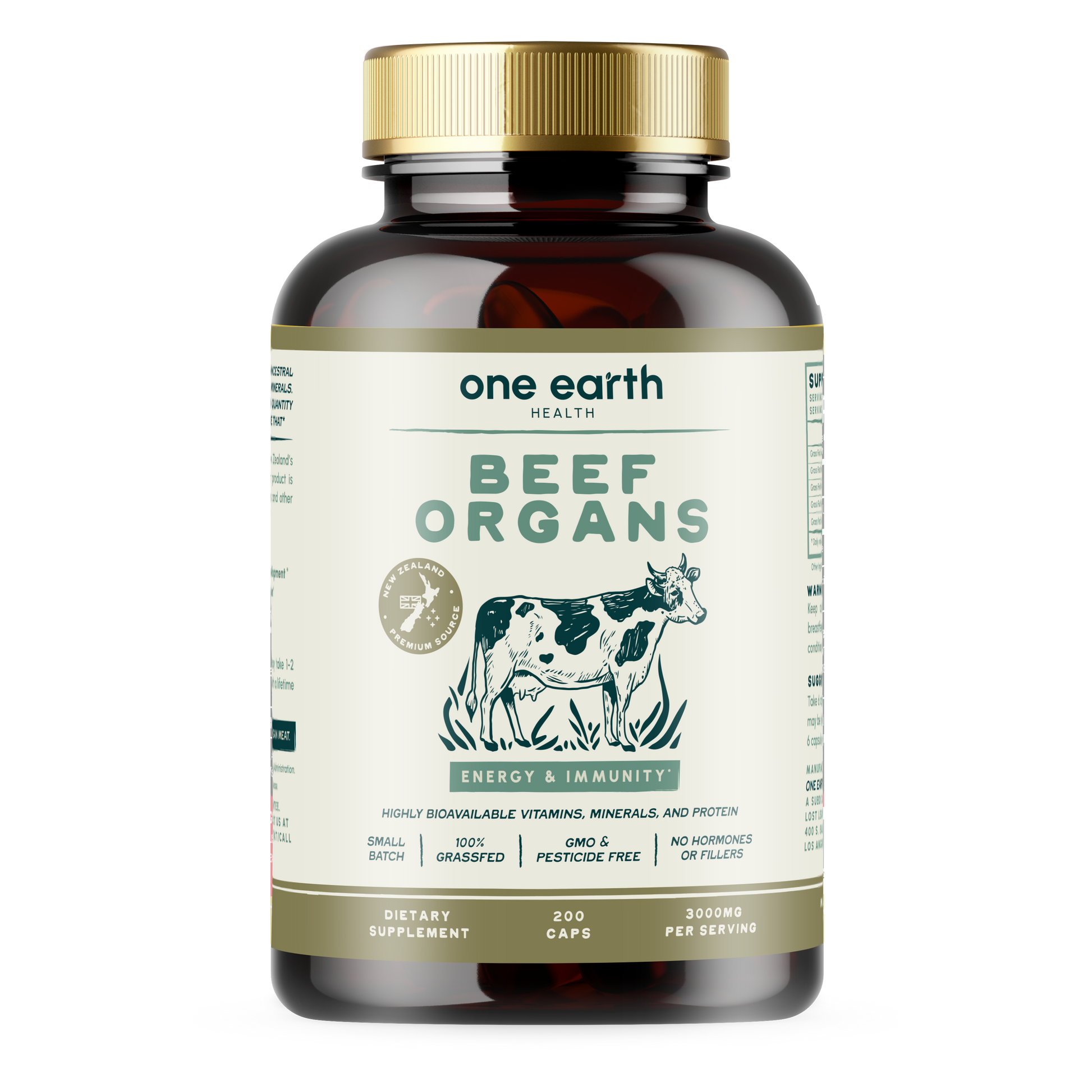 New Zealand Grass-Fed Beef Organ Complex — 5 Organs for Energy, Immunity & Hormone Support
