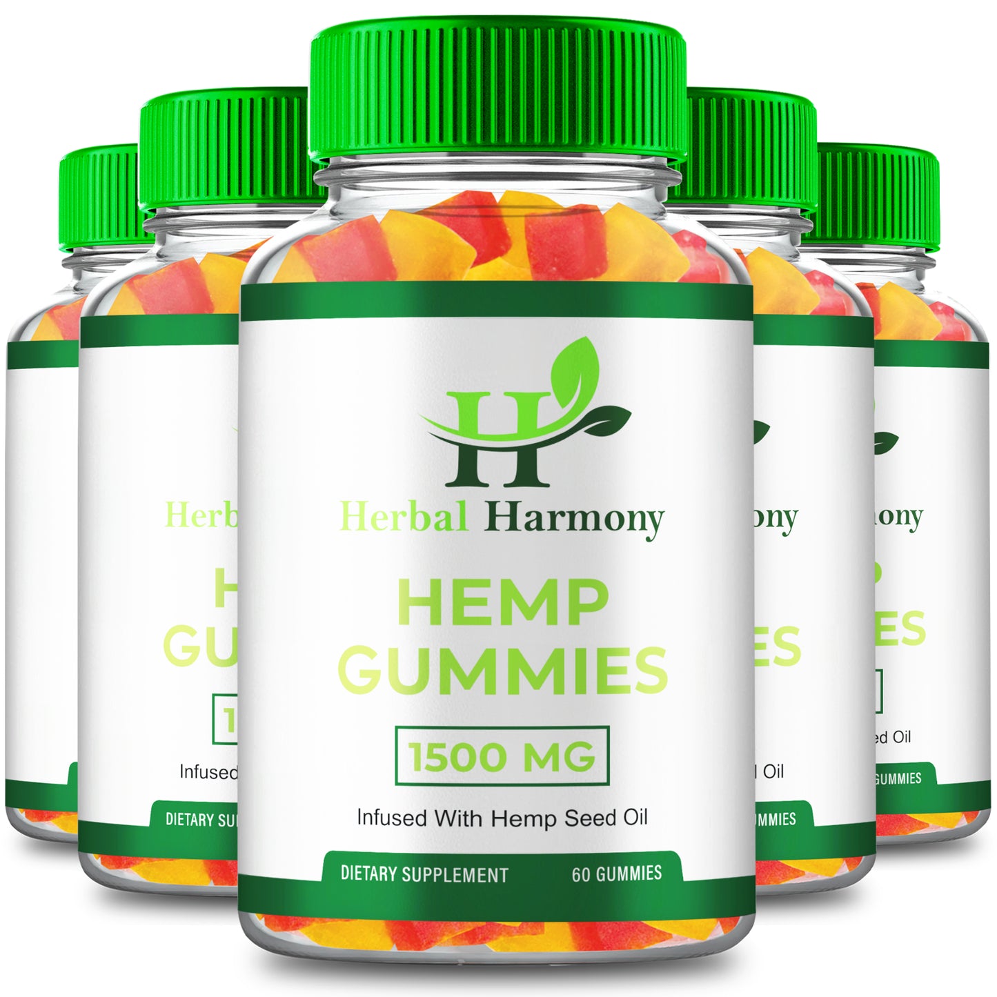 (5 Pack) Herbal Harmony Gummies, Herbalharmony Overall Wellness (300 Gummies)