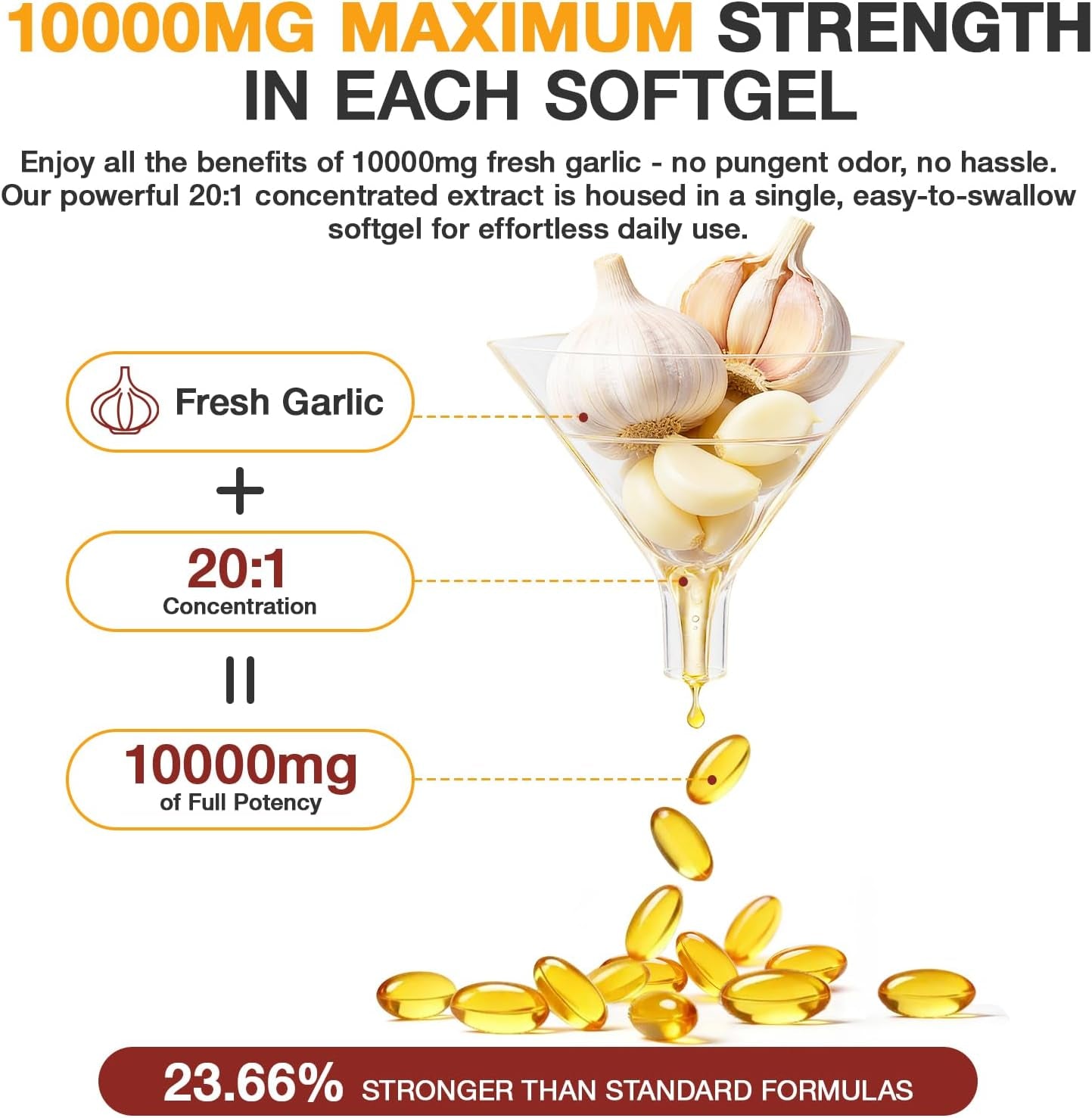 Aged Garlic Extract - 300 Count Aged Garlic Supplements for Daily Wellness & Cardiovascular Wellness Routines, Non-Gmo, All-Natural Softgels, Pure Antiox Wellness