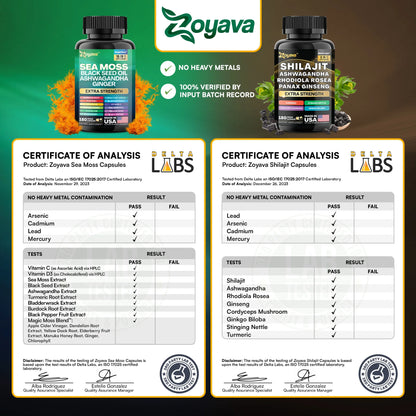 Dynamic Vitality Boost Duo: Sea Moss & Shilajit