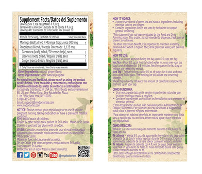 Wellness Moringa Herbal Tea with Ginger Flavor - 20 Tea Bags