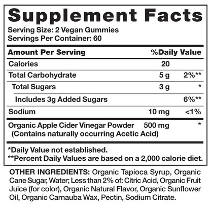 Nature'S Truth Organic Apple Cider Vinegar 500 Mg., 120 Gummies