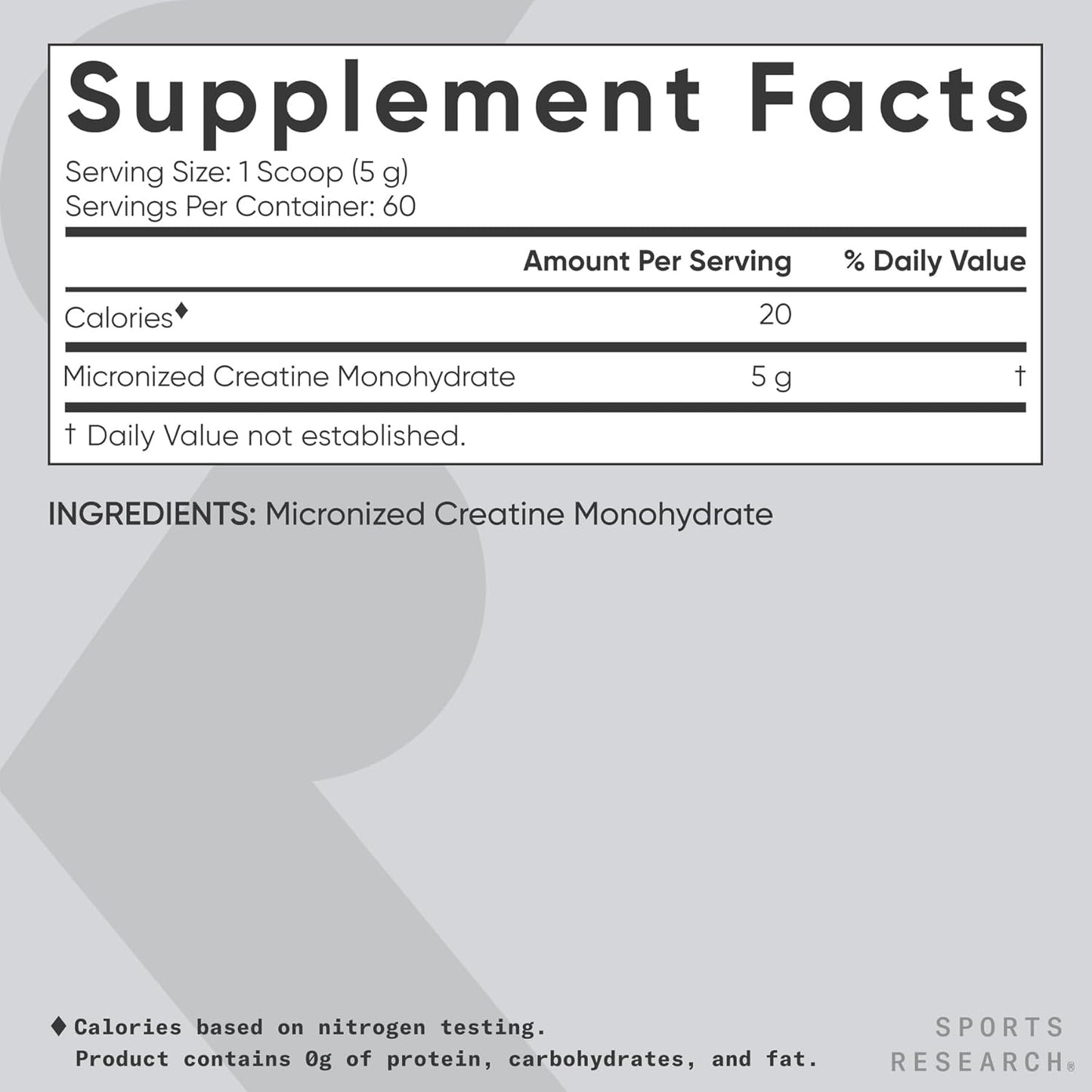 Creatine Monohydrate - Gain Lean Muscle, Improve Performance and Strength and Support Workout Recovery - 5 G Micronized Creatine - 10.58 Oz