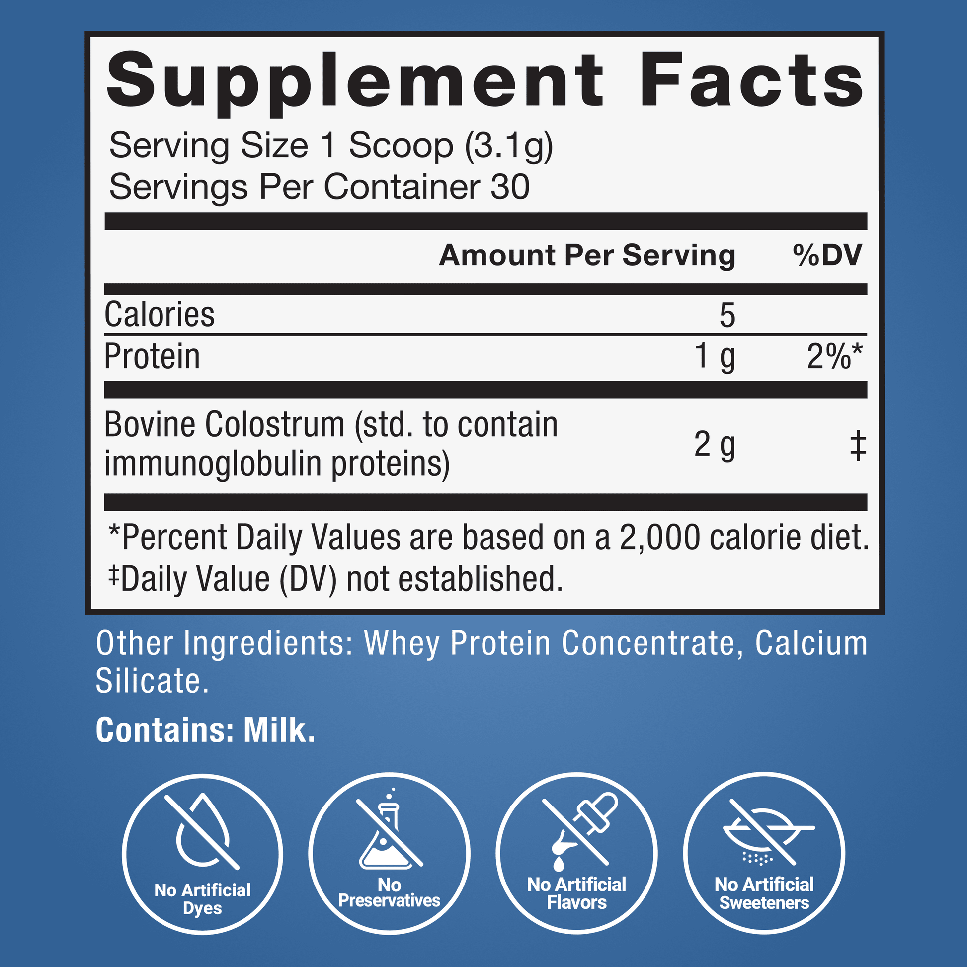 Awesome Colostrum, Bovine Colostrum Powder Supplement for Gut Health, Immune Support & Recovery, Grass Fed, Unflavored, 30 Servings