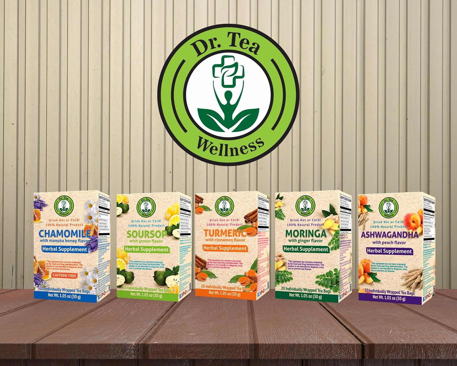 Wellness Moringa Herbal Tea with Ginger Flavor - 20 Tea Bags