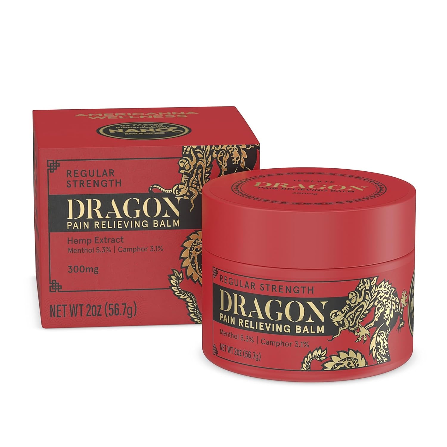 Dragon Balm 2.0 Oz Jar Regular Red