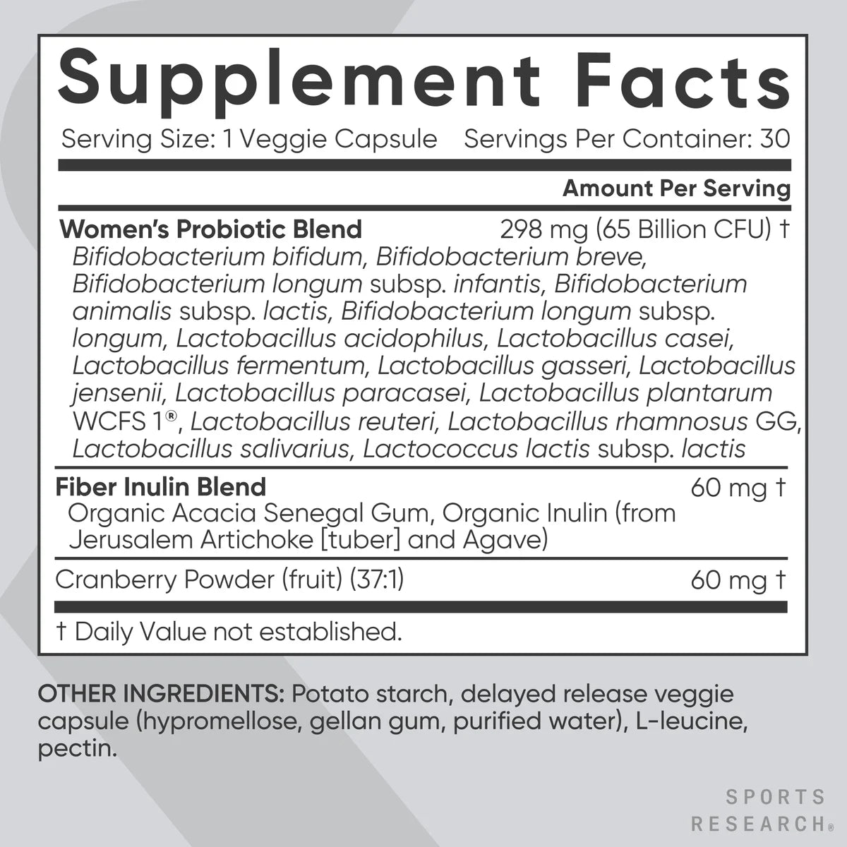 ® Women'S Probiotics W/ Prebiotics 65 Billion CFU Vegan Gut Health Digestive (30 Veggie Capsules)