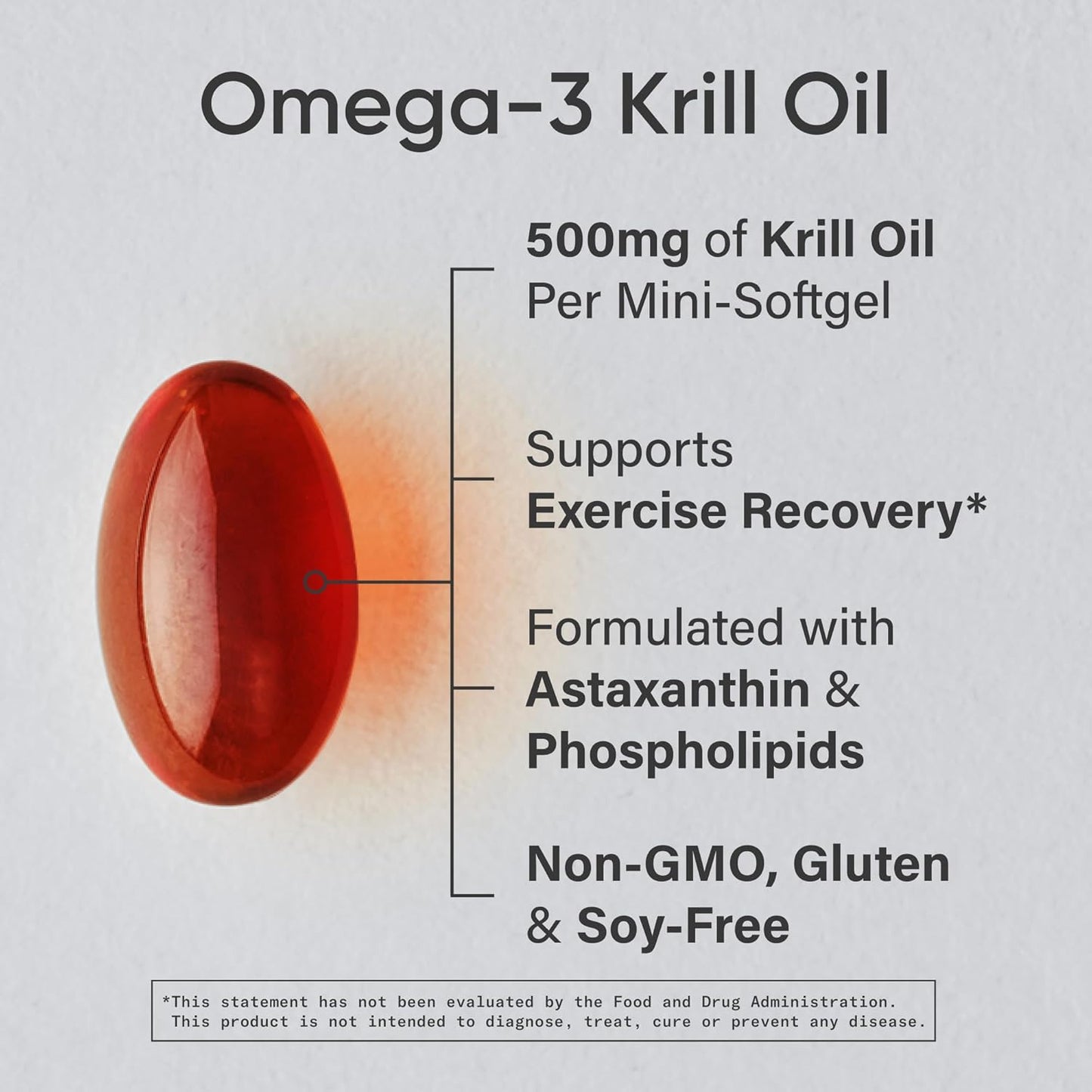 ® Antarctic Omega-3 Krill Oil, 120 Count Mini-Softgels | Easy to Swallow Minis W/ EPA & DHA, Choline, Phospholipids & Astaxanthin - MSC Certified Sustainable, Non-Gmo, Gluten-Free