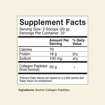 (2 Pack)  Quick Dissolve Collagen Peptides - Unflavored 16 Oz Pwdr