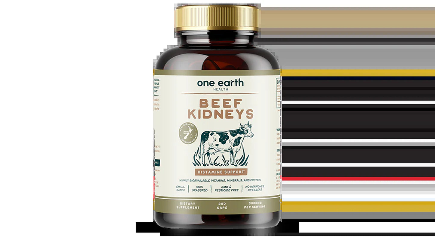 New Zealand Grass-Fed Beef Kidney Supplement — Natural DAO Enzyme for Histamine & Kidney Support