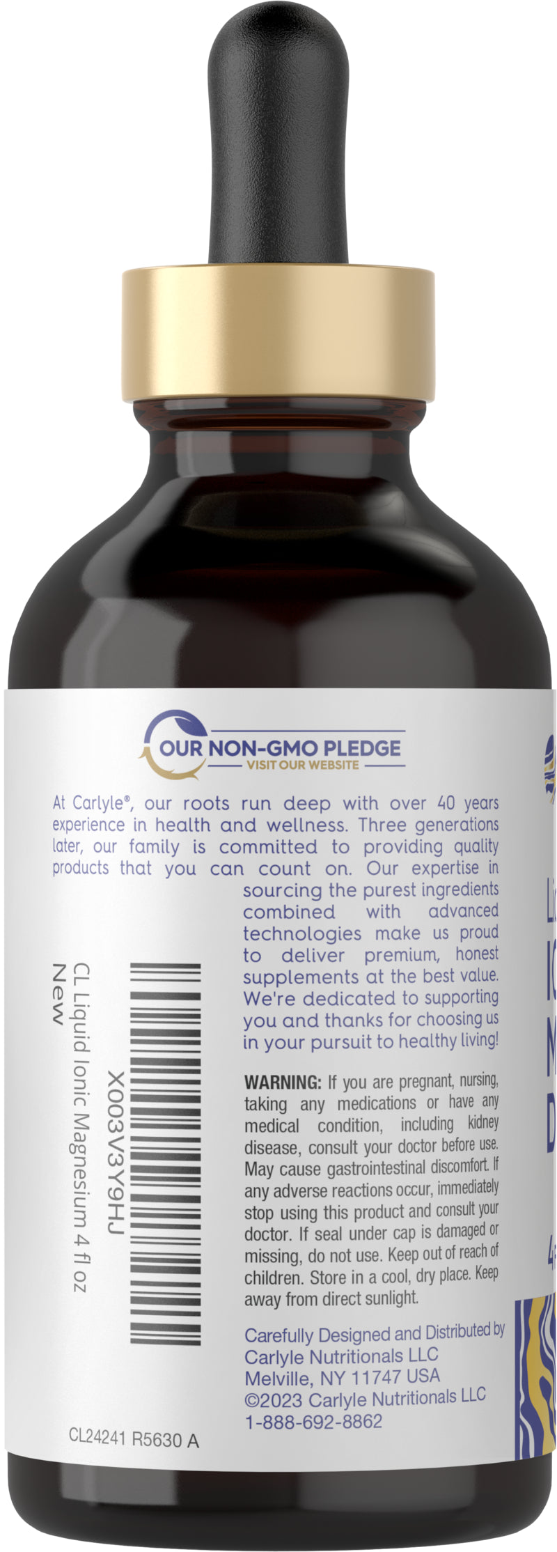 Liquid Ionic Magnesium 400 Mg | 4 Oz | Vegetarian, Non-Gmo & Gluten Free Supplement | Vital Trace by