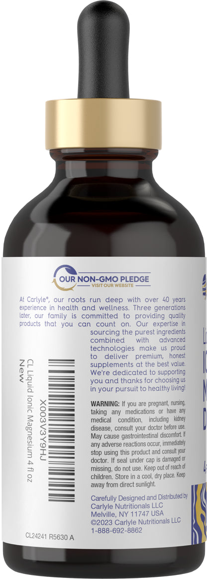 Liquid Ionic Magnesium 400 Mg | 4 Oz | Vegetarian, Non-Gmo & Gluten Free Supplement | Vital Trace by