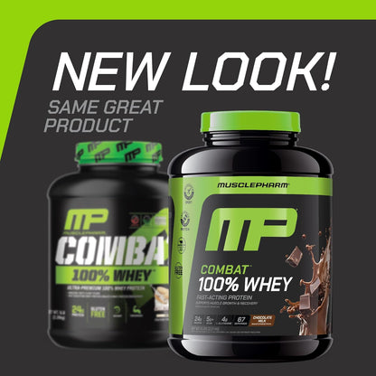 Combat 100% Whey Protein Powder, Chocolate Milk, Fast Recovery & Muscle Gain with Whey Isolate, High Protein Powder for Women & Men, Gluten Free, 5Lb, 67 Servings