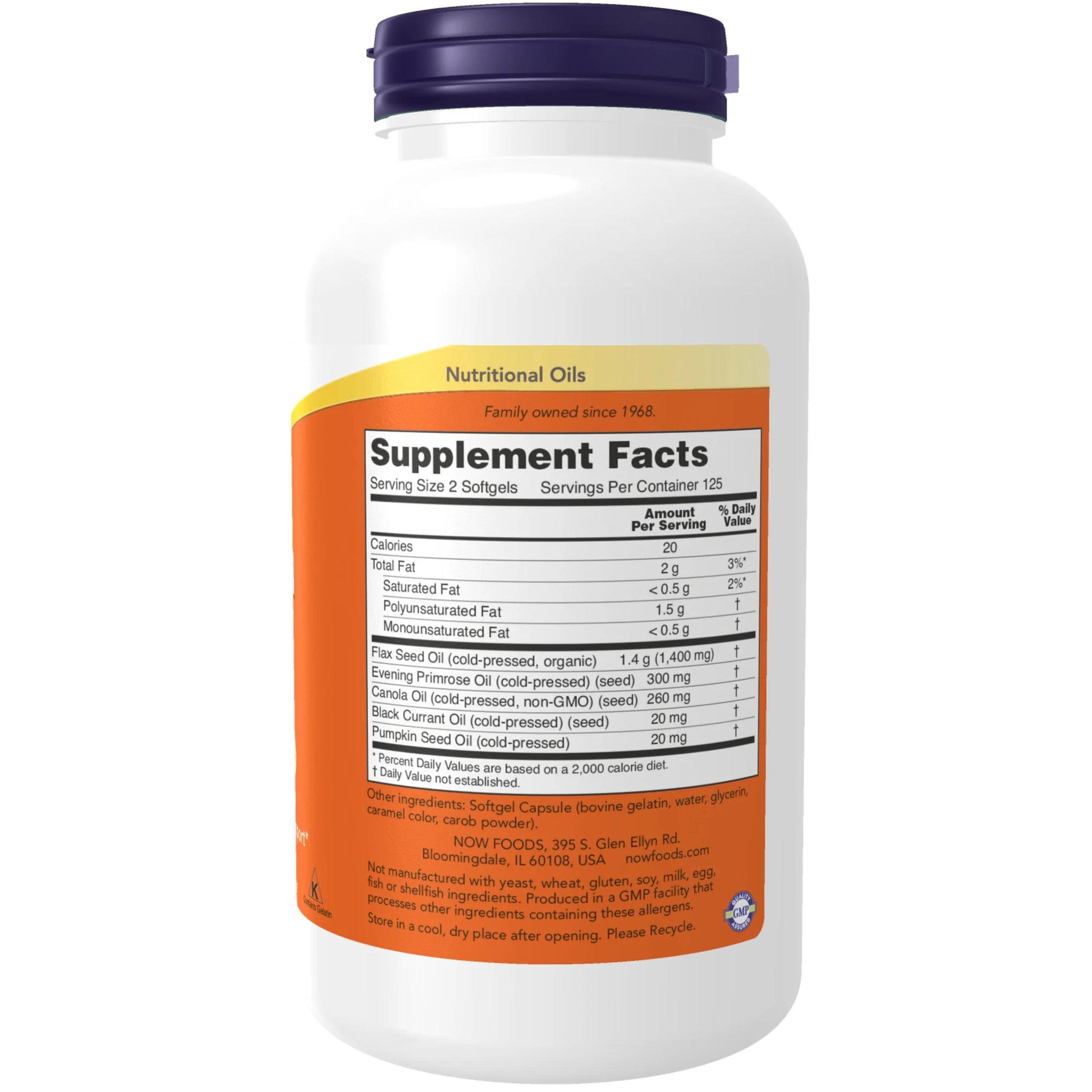Supplements, Omega 3-6-9 1000 Mg with a Blend of Flax Seed, Evening Primrose, Canola, Black Currant and Pumpkin Seed Oils, 250 Softgels