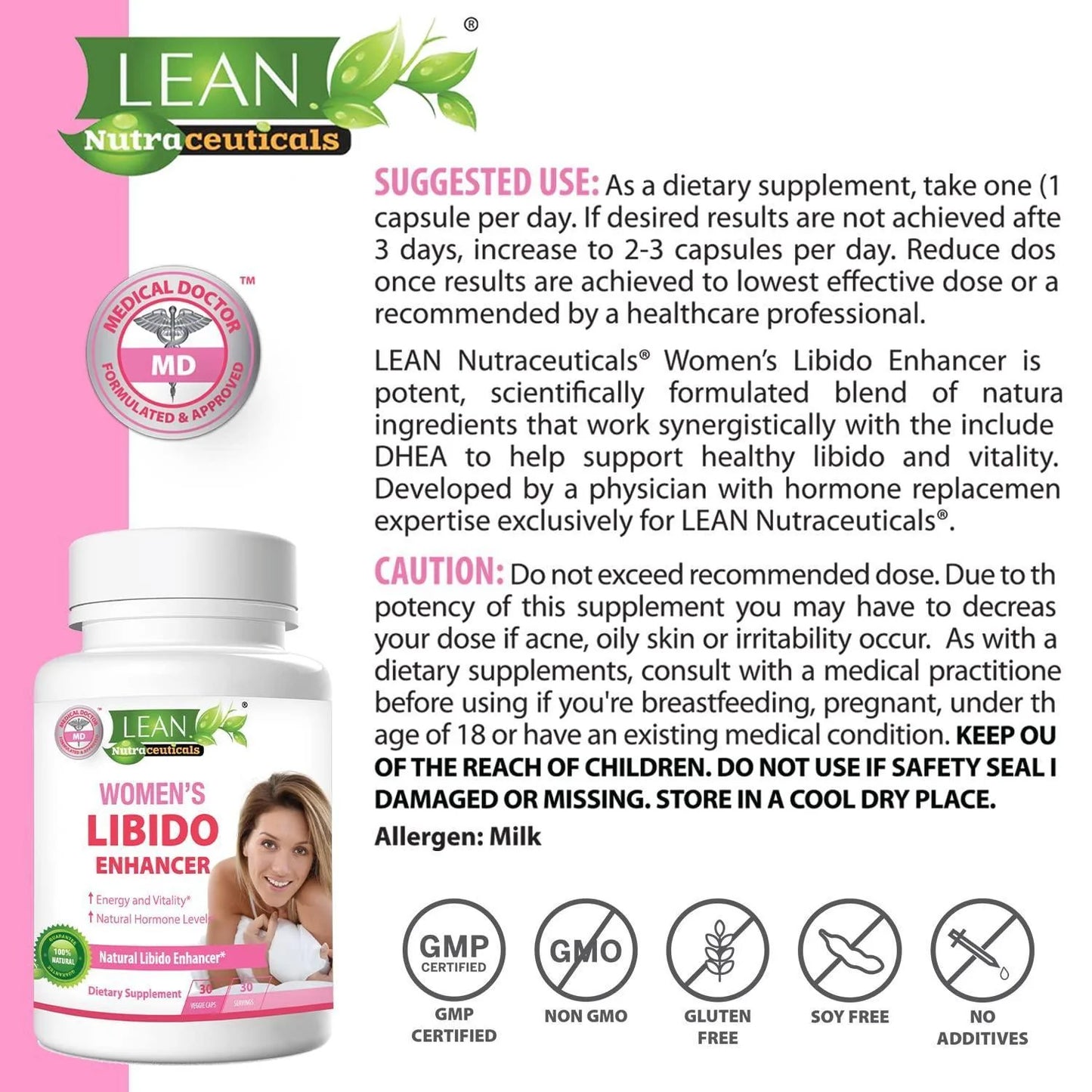 Libido Booster for Women Maca Root Fenugreek Tongkat Ali Horny Goat Weed Female Energy Enhancer Hormone Harmony Balance Mood Support Menopause Panax Ginseng DHEA Boron Supplement Pills 30 Capsules