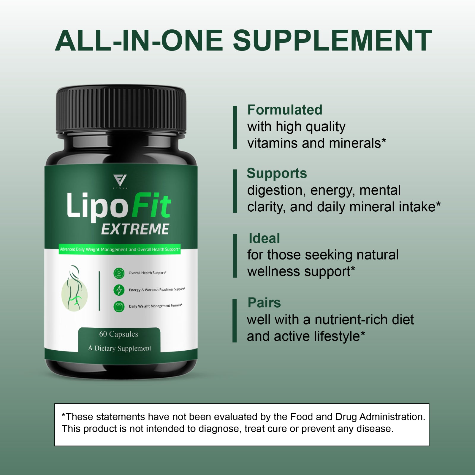 Lipofit Extreme Premium Wellness Supplement, Lipo Fit (60 Capsules)