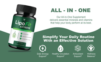 Lipofit Extreme Premium Wellness Supplement, Lipo Fit (60 Capsules)