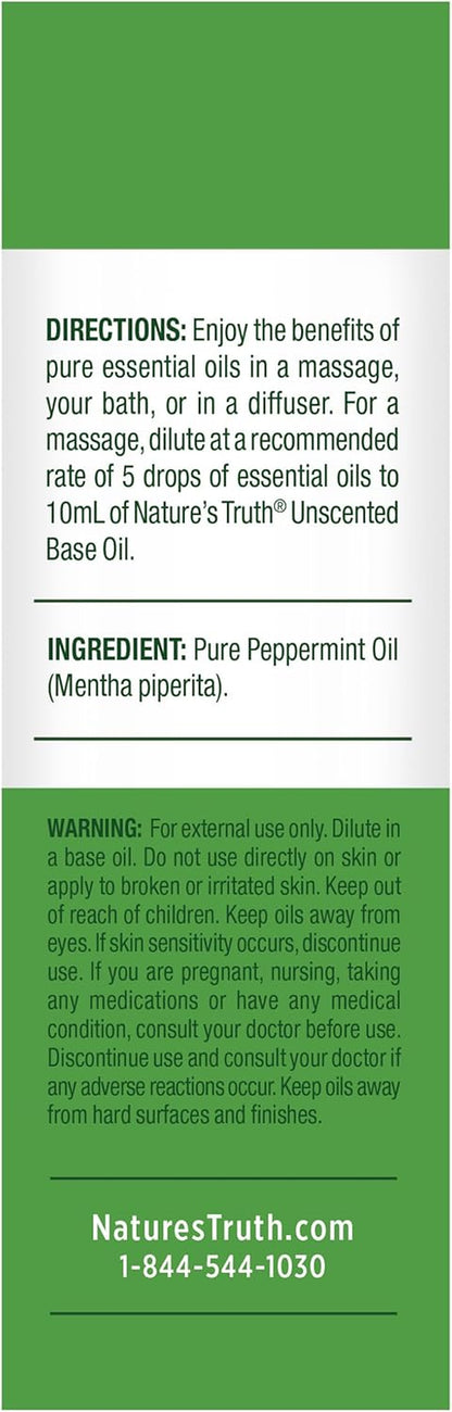 Peppermint Essential Oil | 15 Ml | Invigorating Peppermint Scent | for Diffusers and Aromatherapy | Plant Based, Non-Gmo & Gluten Free