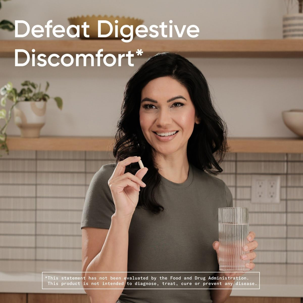 Digestive Enzymes with Probiotics & Ginger - Plant Based for Dairy, Protein, Sugar & Carbs - Non-Gmo Verified & Vegan Friendly (90 Veggie Capsules)