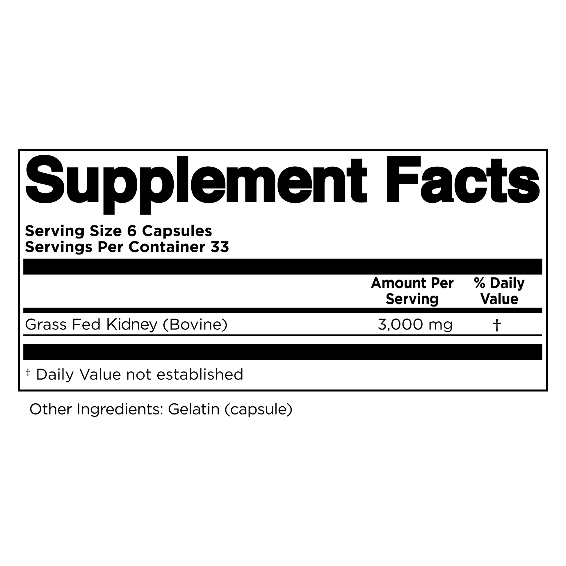 New Zealand Grass-Fed Beef Kidney Supplement — Natural DAO Enzyme for Histamine & Kidney Support